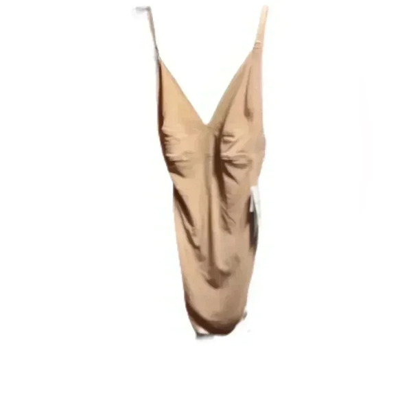 NWT Dmondaine Rita plunging neck low back mesh slip nude lingerie shapewear XS - Picture 2 of 4